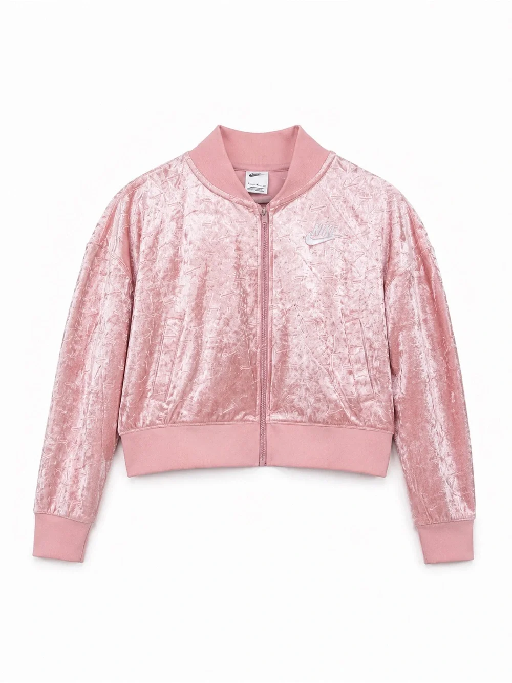 Nike Pink Knit-Collar Sweatshirt